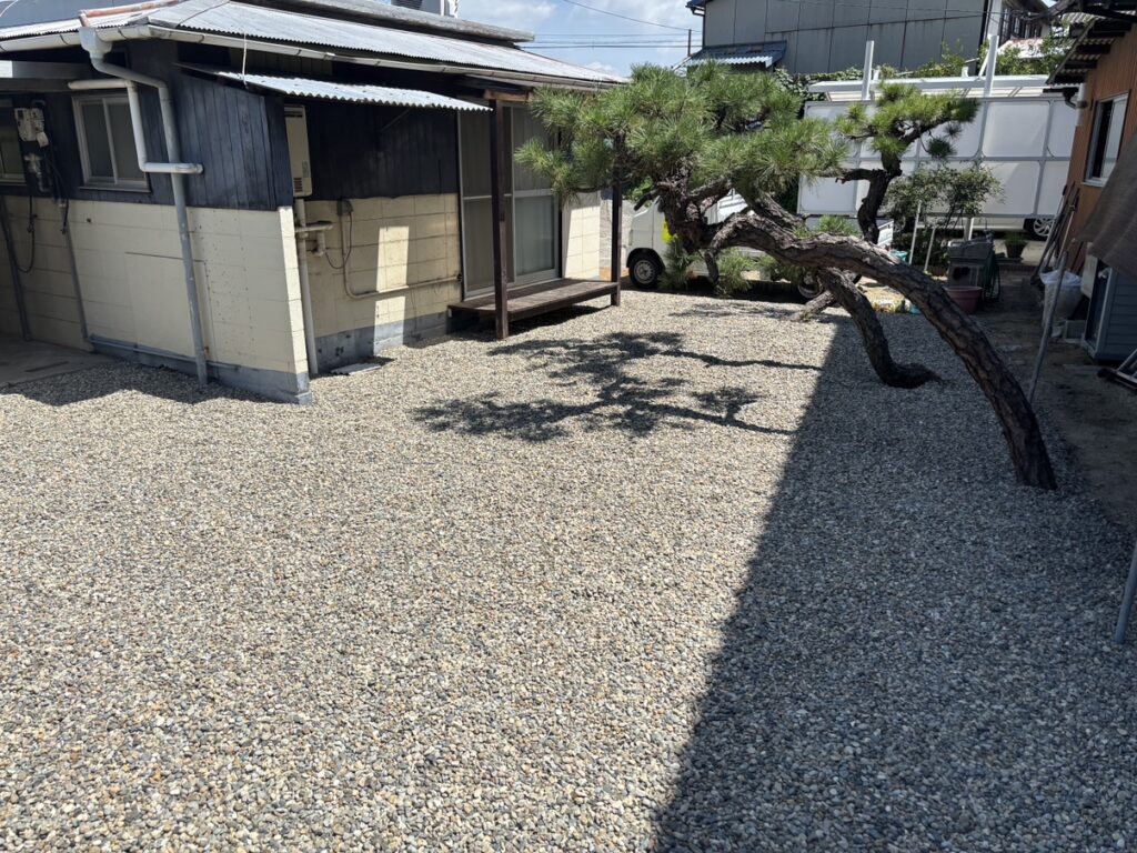 下根邸　庭整備工事の施工写真